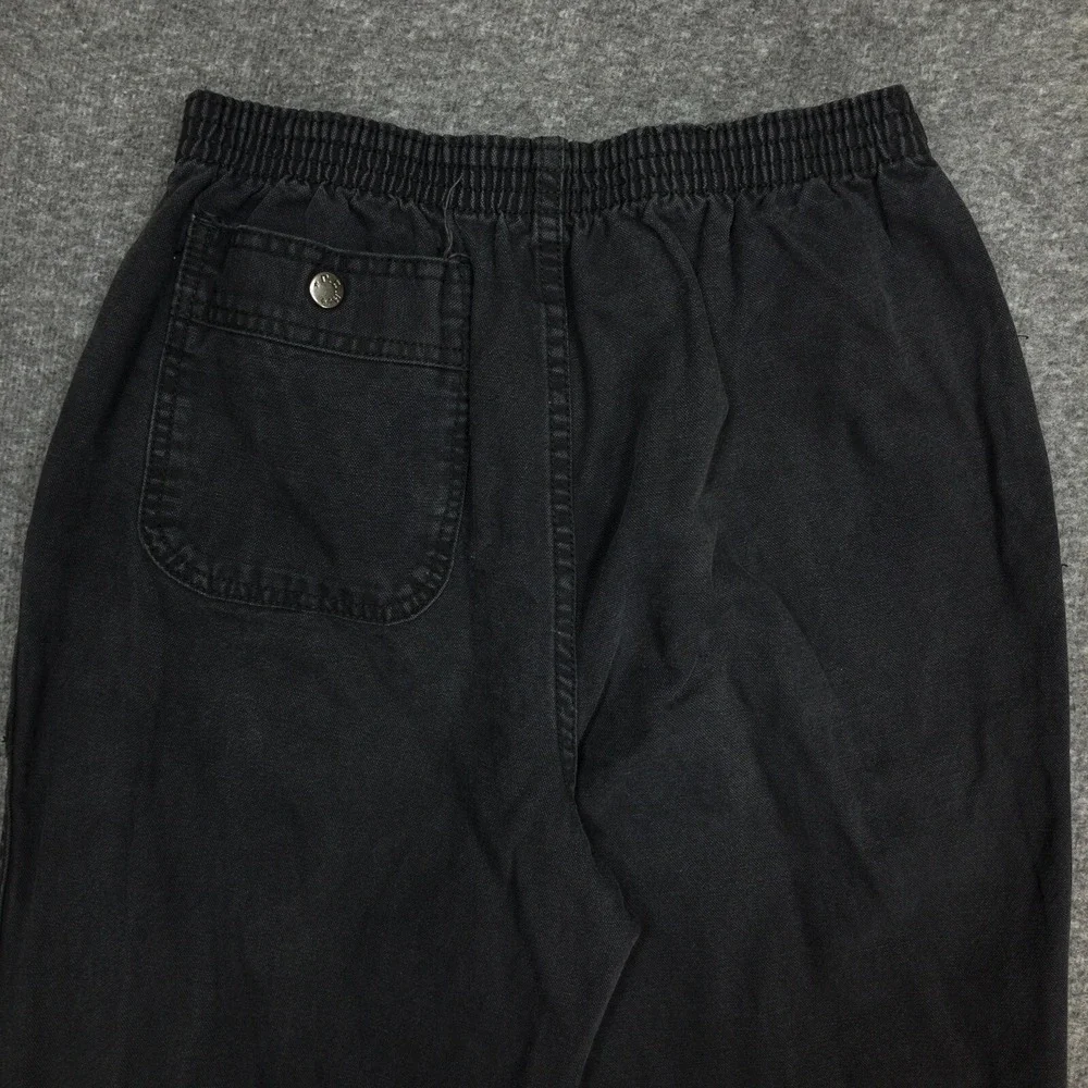 Vintage PCH Jeans Women's Size 32 L Black Cotton Denim High Rise Big Pockets